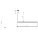 En Mat Silver 12mm Završna L Profil WM-515