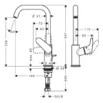 Focus Baterija za Lavabo 240 Chrome 31609000